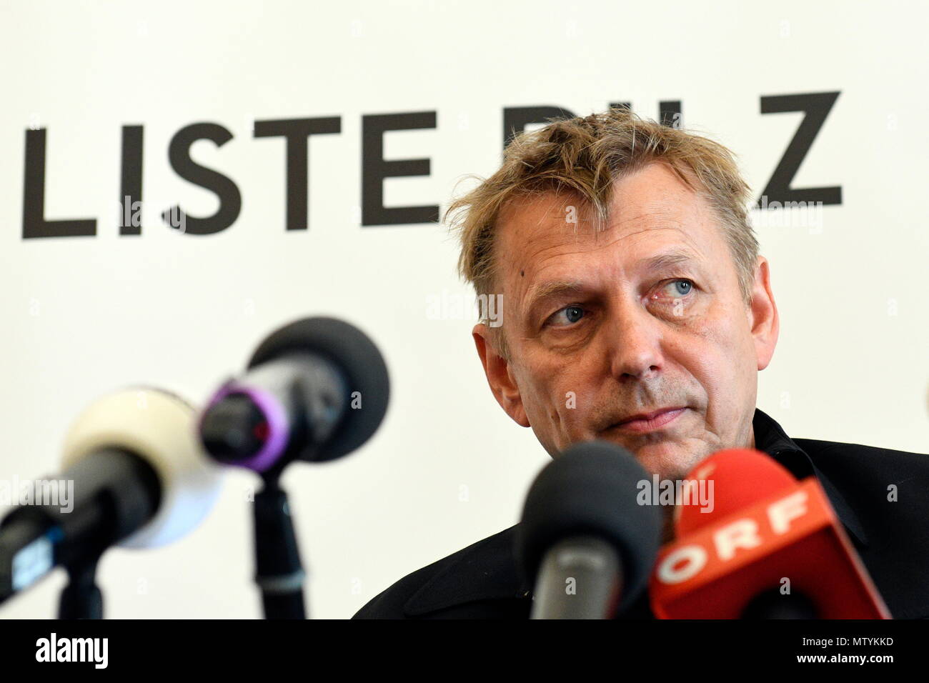 Wien, Österreich. 31. Mai 2018 Pressekonferenz mit Wolfgang Zinggl (Jetzt auflisten!). Kredit: Franz Perc / Alamy Live News Stockfoto