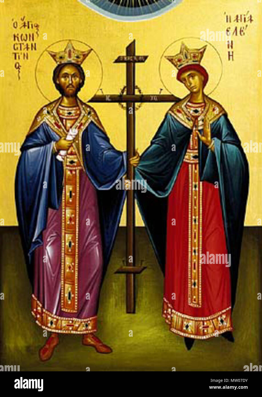 . Englisch: Heiligen Constantin und Saint Helen. 1. Januar 1920. Public Domain 570 St Const &Amp; Helen 03. Stockfoto