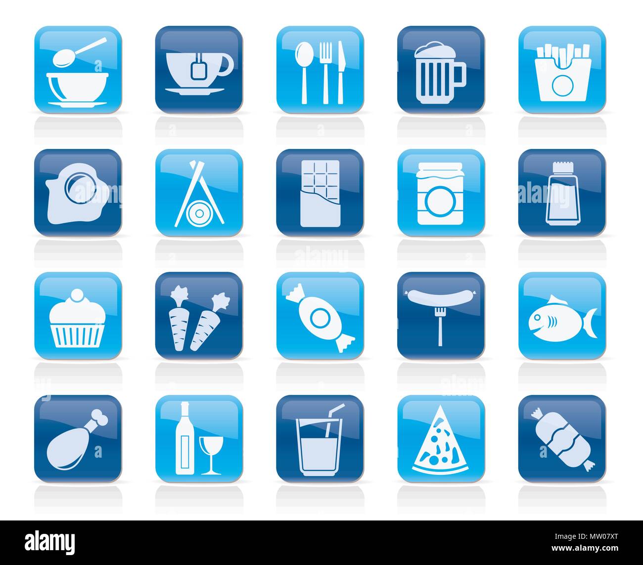 Andere Art von Essen und Getränke icons 1 - Vektor Icon Set Stock Vektor