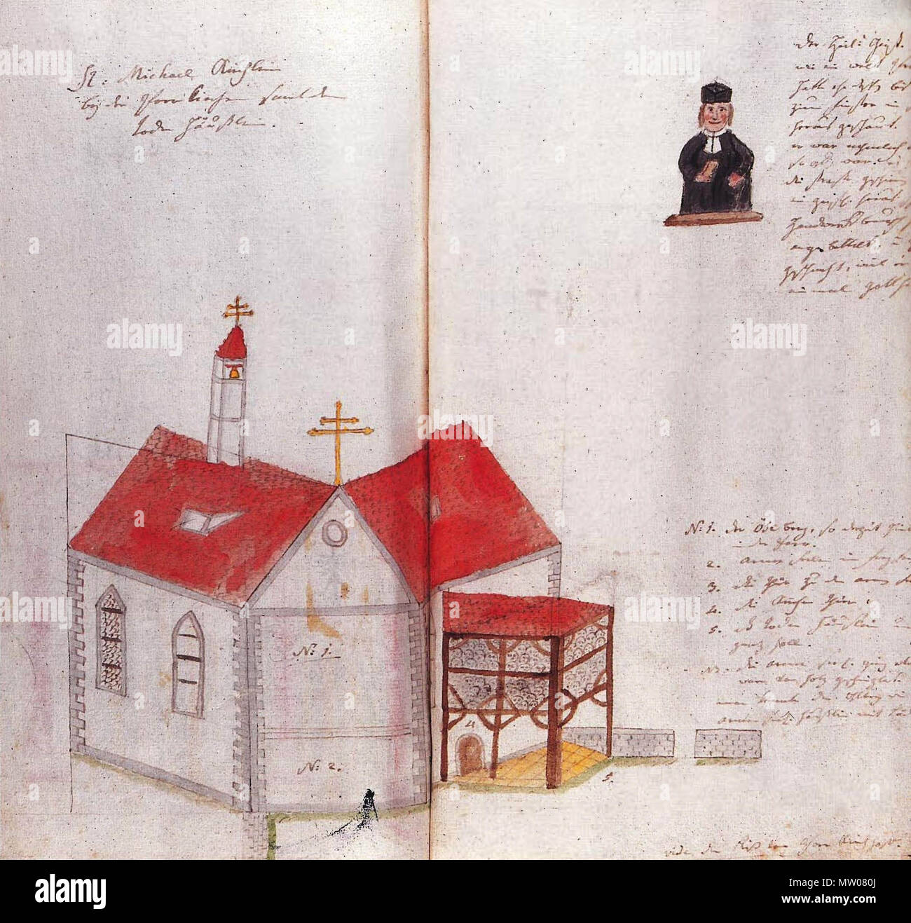 . St. Michaelskapelle Debler VI, 536/537 (S. 103.) 1805. Dominikus Debler 571 St. Michaelskapelle 1. Stockfoto