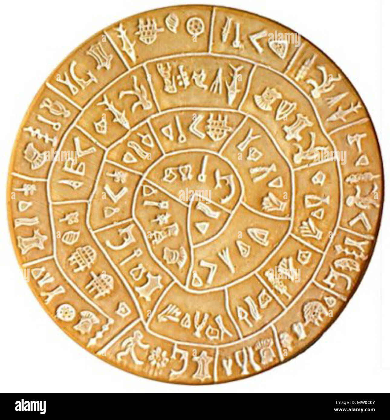 . Nederlands Phaistos Disk, bewerking van Foto engelse Wikipedia. 24