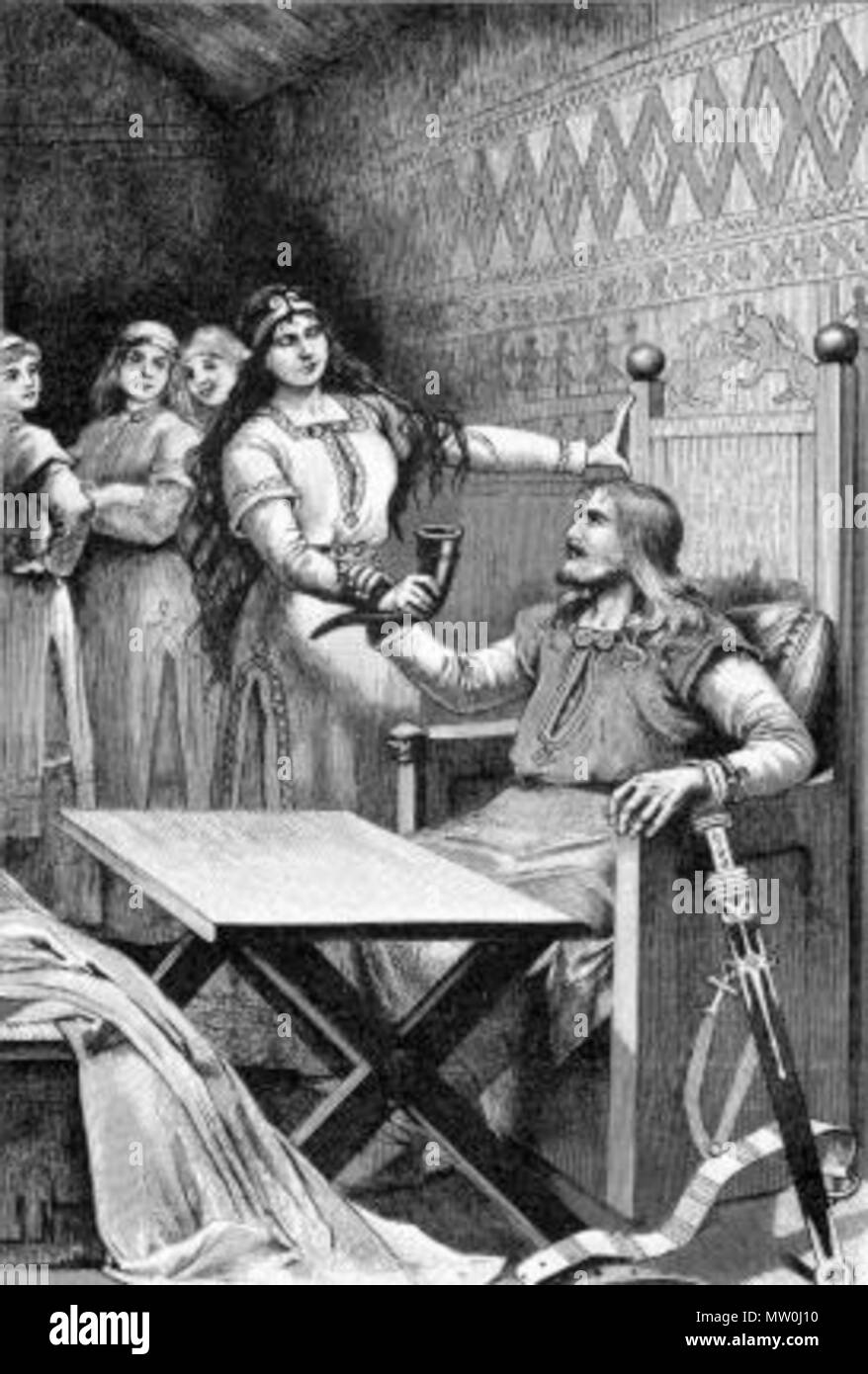 558 Sigurdr und sigrdrifa Stockfoto