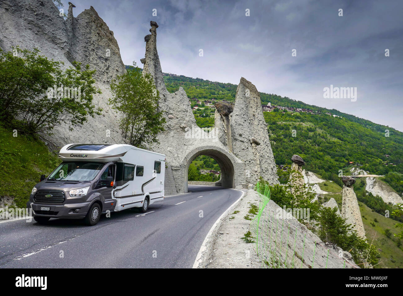 Suche alamy Alle Bilder die Pyramiden von Euseigne im Wallis, Schweiz Stockfoto