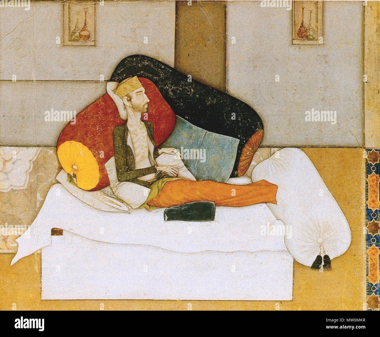 . Englisch: Govardhan. Die Sterbenden Inayat Khan, ca 1618, Bodleian Library, Oxford. 21. November 2008. Govardhan 250 Govardhan. Die Sterbenden Inayat Khan, ca 1618, Bodleian Library, Oxford Stockfoto