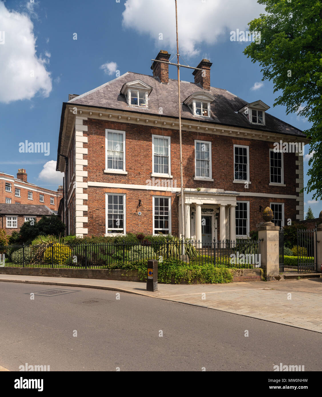 Hübsches georgianisches Haus oder Wohnung Wohnungen in Shrewsbury Stockfoto