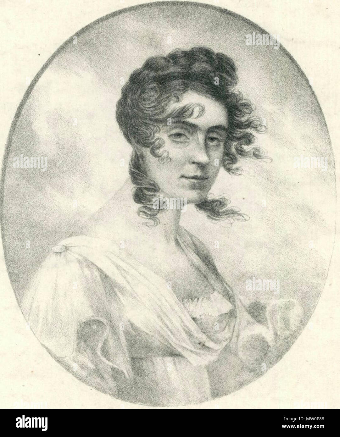 . Polski: Portret Marii Szymanowskiej. 19. Unbekannt 498 Portret Marii Szymanowskiej Stockfoto