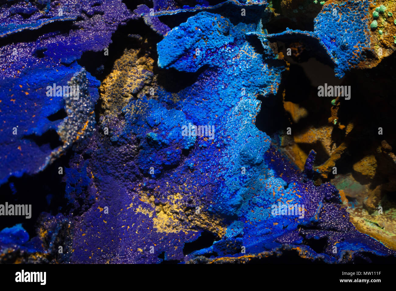 Azurit Mineral Felsformation Stockfoto