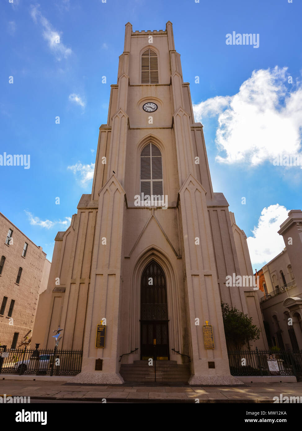 New Orleans, LA: St. Patrick's Kirche. Im Jahr 1840 abgeschlossen, es ist die älteste Gemeinde in New Orleans. Das Gebäude ist ein National Historic Landmark. Stockfoto
