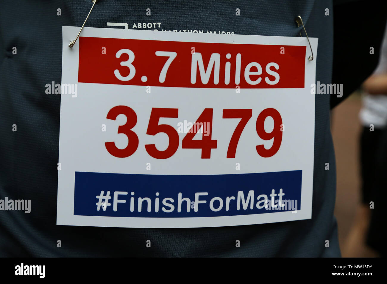 Über 100 Läufer eine 3,7 Meile laufen von Shadwell DLR-Station, wo ehemalige MasterChef Kandidat Matt Campbell zusammenbrach und starb während der London Marathon, um die Ziellinie in der Mall. Über £ 275.000 hat Matt Campbell fundraising Seite gespendet worden. Mit: Atmosphäre, Wo: London, Vereinigtes Königreich, wenn: 29 Apr 2018 Credit: Dinendra Haria/WANN Stockfoto