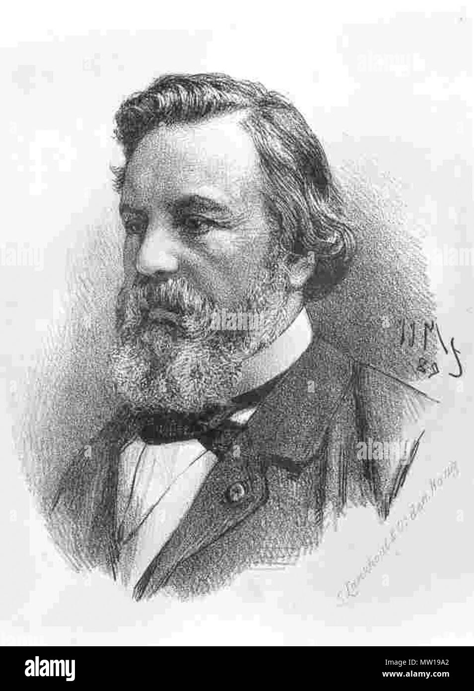 . Prof. Dr. F.C. Donders (1818-1889) op een Litho uit 1889 (Slg. RHC Tilburg). 1889 litho S. Lankhout&Co, Den Haag 503 Prof FC Donders Stockfoto