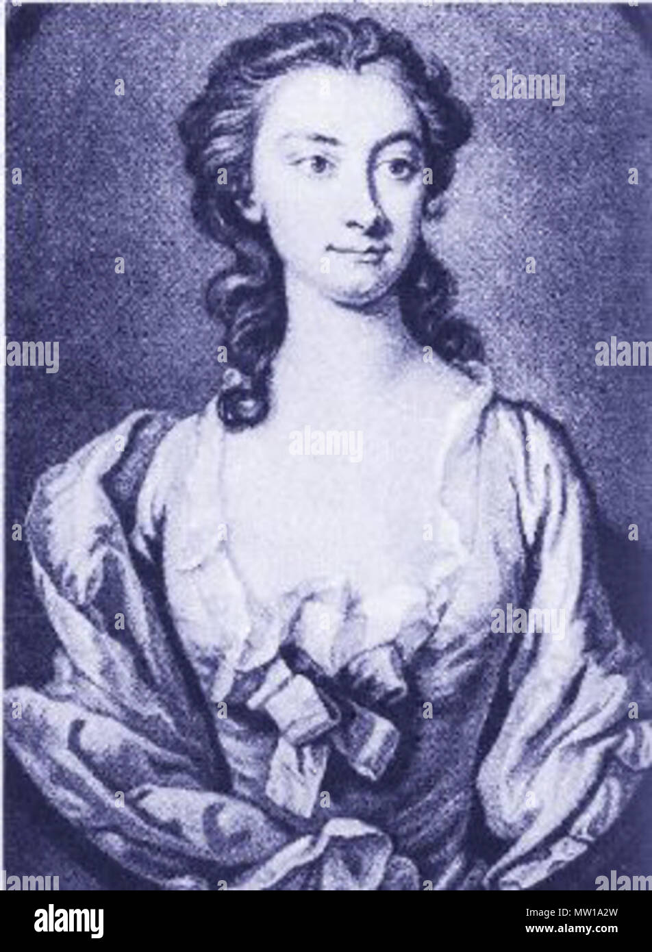 . 18. jahrhundert Porträt des 18. Jahrhunderts Sänger, 2D-Wiedergabe. 1750 circa?. Irrelevant aufgrund alter 581 Susanna Cibber 2 Stockfoto