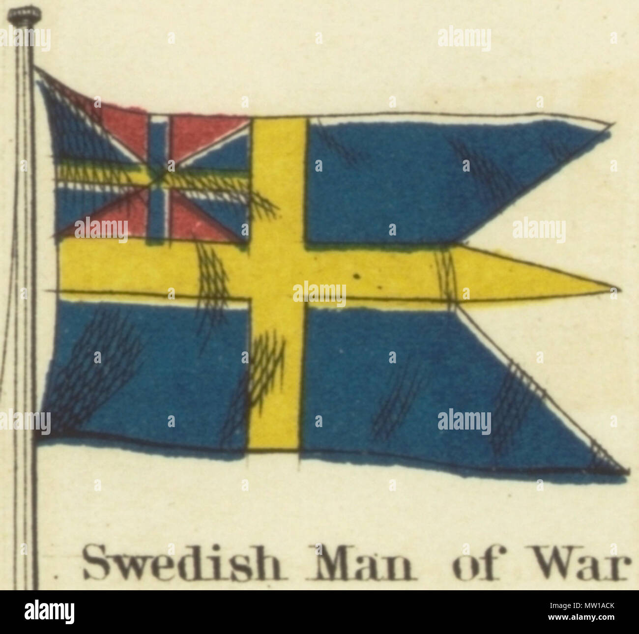 . Englisch: Schwedische Mann des Krieges. Johnson's neues Diagramm der Hoheitszeichen, 1868.jpg Johnson neue Diagramm der Hoheitszeichen. Drucken mit den Flaggen der verschiedenen Länder, die von den Schiffen geflogen, und der 'Signale für Piloten." oben links in der Ecke ist die "Vereinigten Staaten" 37-star Flag, in der rechten oberen Ecke ist die 'Royal Standard des Vereinigten Königreichs Großbritannien und Irland" in der unteren linken Ecke befindet sich die "Russian Standard" und in der rechten unteren Ecke wird der "französischen Standard." Die Flaggen auf diesem Blatt leicht von den auf einem anderen Blatt unterschiedlich nummeriert 4 [links oben] und 5 [oben rechts]. 1868. Stockfoto