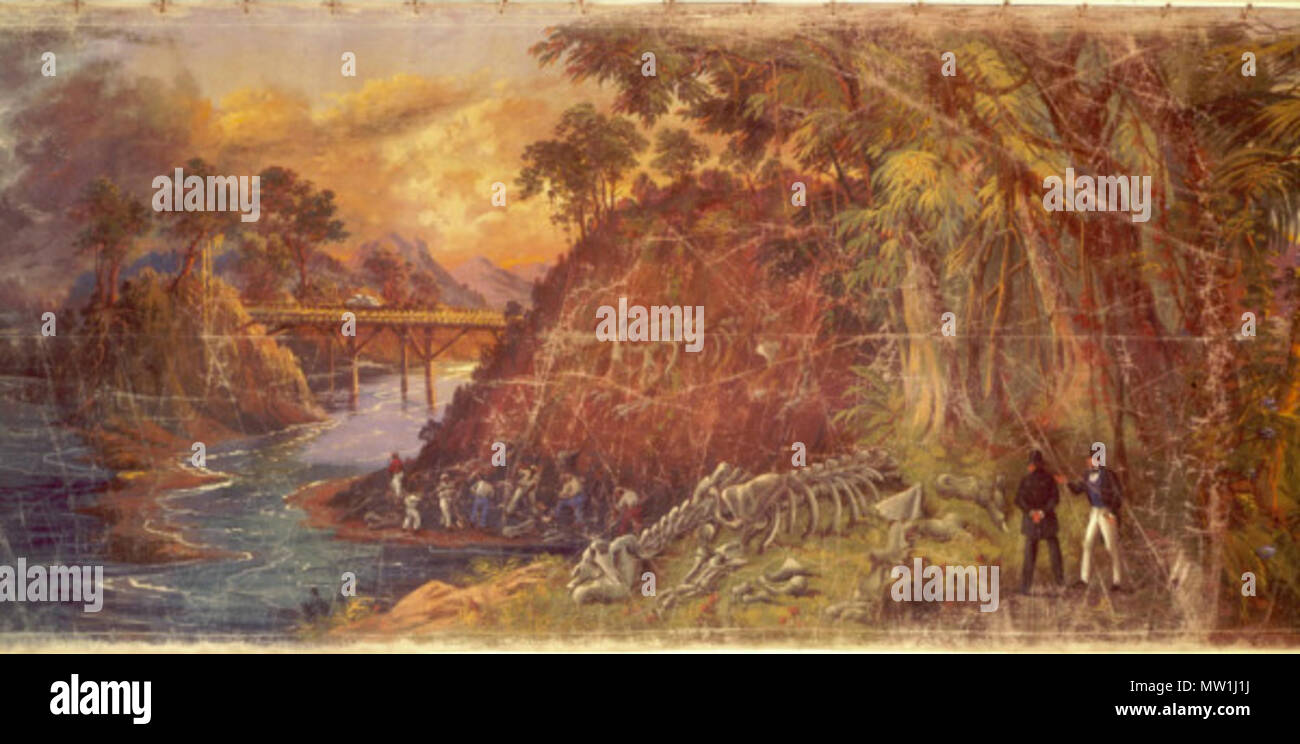 . Englisch: Panorama der monumentalen Größe des Mississippi Valley, Abschnitt 23. ca. 1850 465 Panorama der monumentalen Größe des Mississippi Valley - Abschnitt 23 Stockfoto