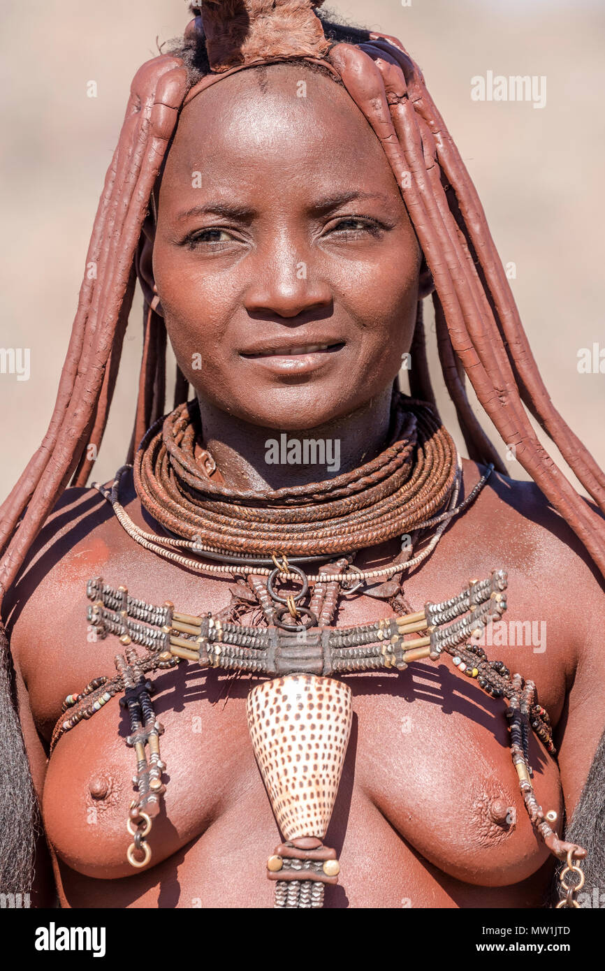 Himba, tribal Village, Namibia, Afrika Stockfoto