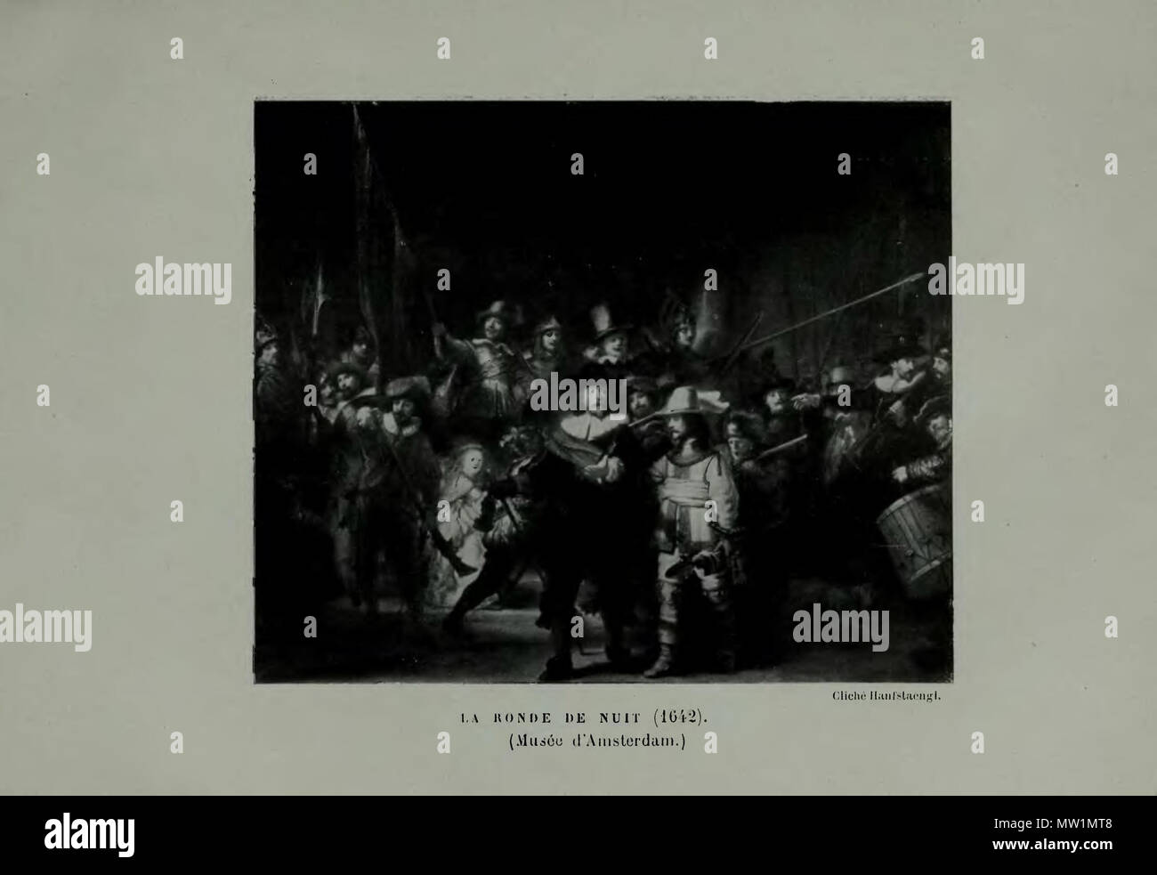 . Die Nachtwache. Français: Tiefdruck Seite 45: La Ronde de Nuit. 15. August 2012. Émile Verhaeren, Rembrandt 628 Verhaeren - Rembrandt, Laurens p053 R Stockfoto