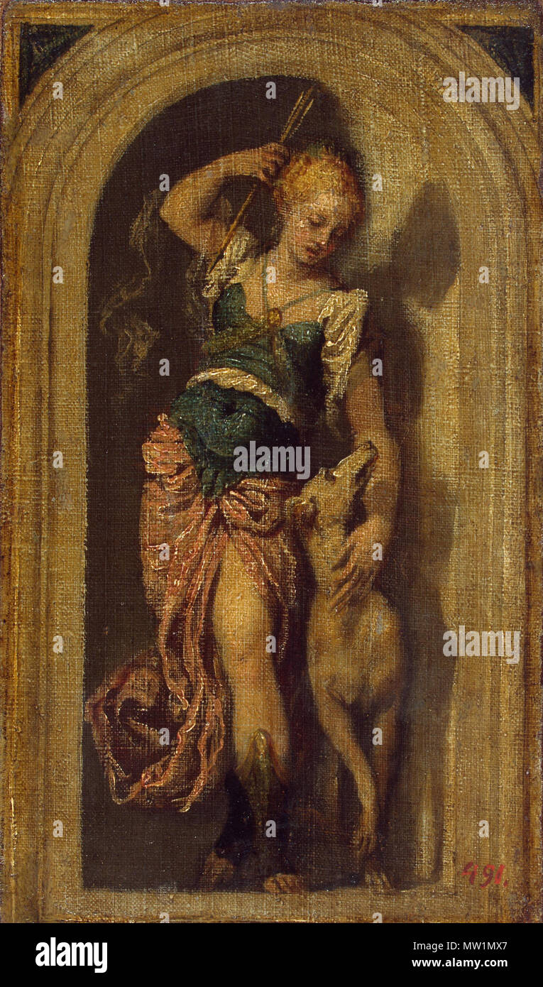 . Italiano: Autor: Veronese, Paolo. 1528-1588 Schule: Venetianv Titel: Diana (Skizze) Ort: Italien Datum: Ende 1560 s Material: Leinwand Technik: Öl Abmessungen: 28 x 16 cm Inventarnummer: ГЭ-167. 22. September 2017. Paolo Veronese (1528-1588) Alternative Namen Geburt Name: Paolo Caliari Artist Name: Paolo Cagliari/Paolo Caliari Beschreibung italienischer Maler Geburtsdatum / Tod 1528 19. April 1588 Ort der Geburt / Todes Verona Venedig Arbeitsort Venedig, Rom, Padua Authority control: Q9440 VIAF: 95162605 ISNI: 0000 0001 20966716ULAN: 500021218 79040166 LCCN: n NLA: 36514554 Wor Stockfoto