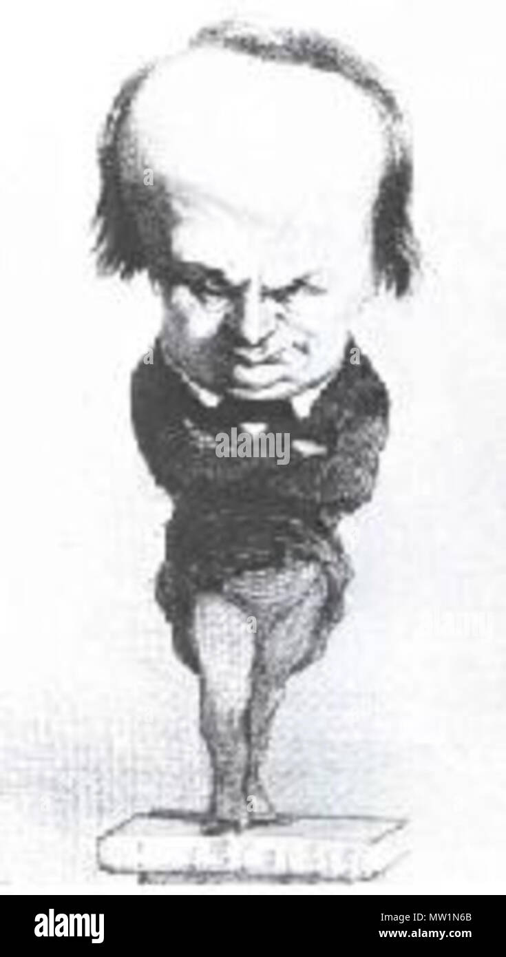 630 Victor Hugo-Cartoon 3 Stockfoto