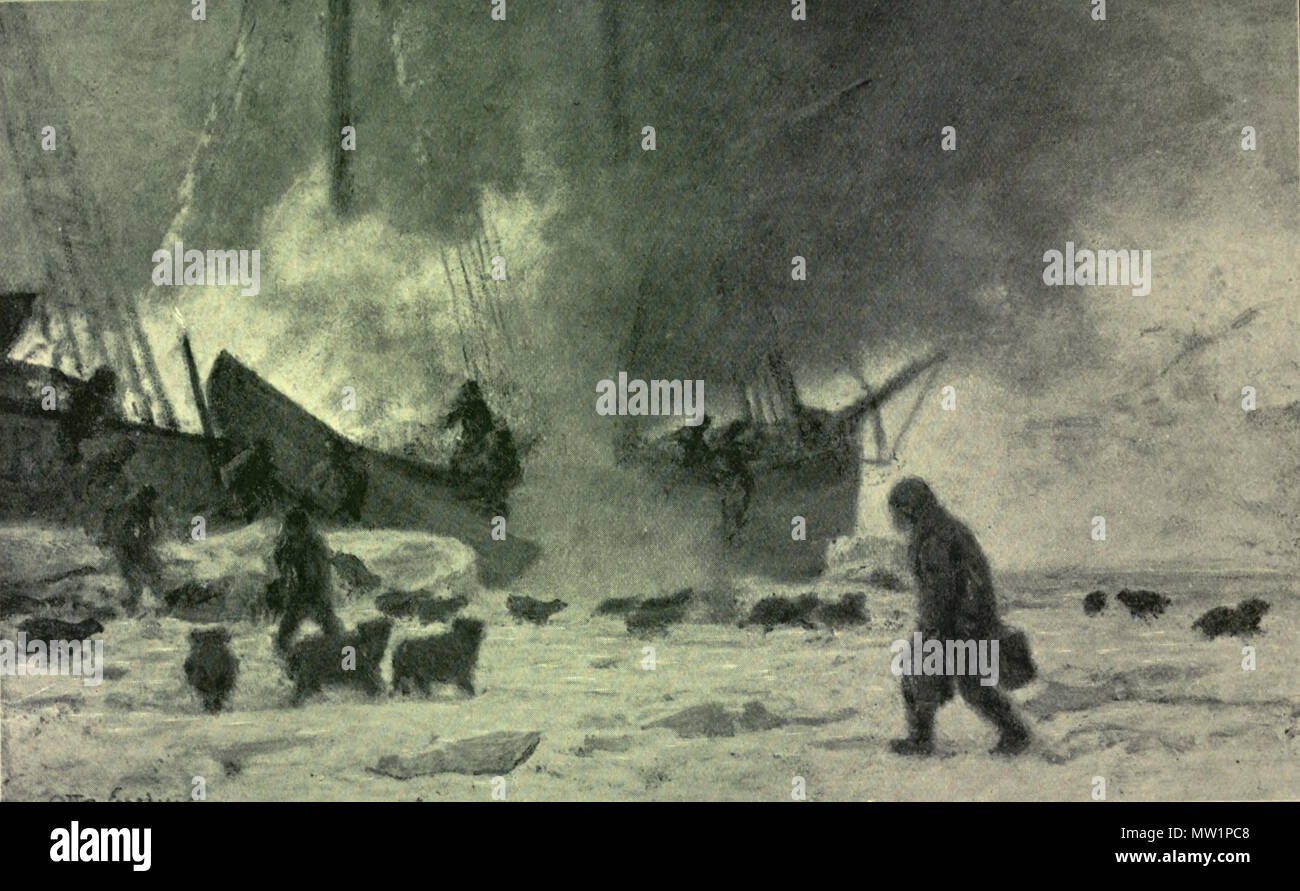 . Die Fram auf Feuer. Vor 1904. 595 Die Fram auf Feuer Stockfoto