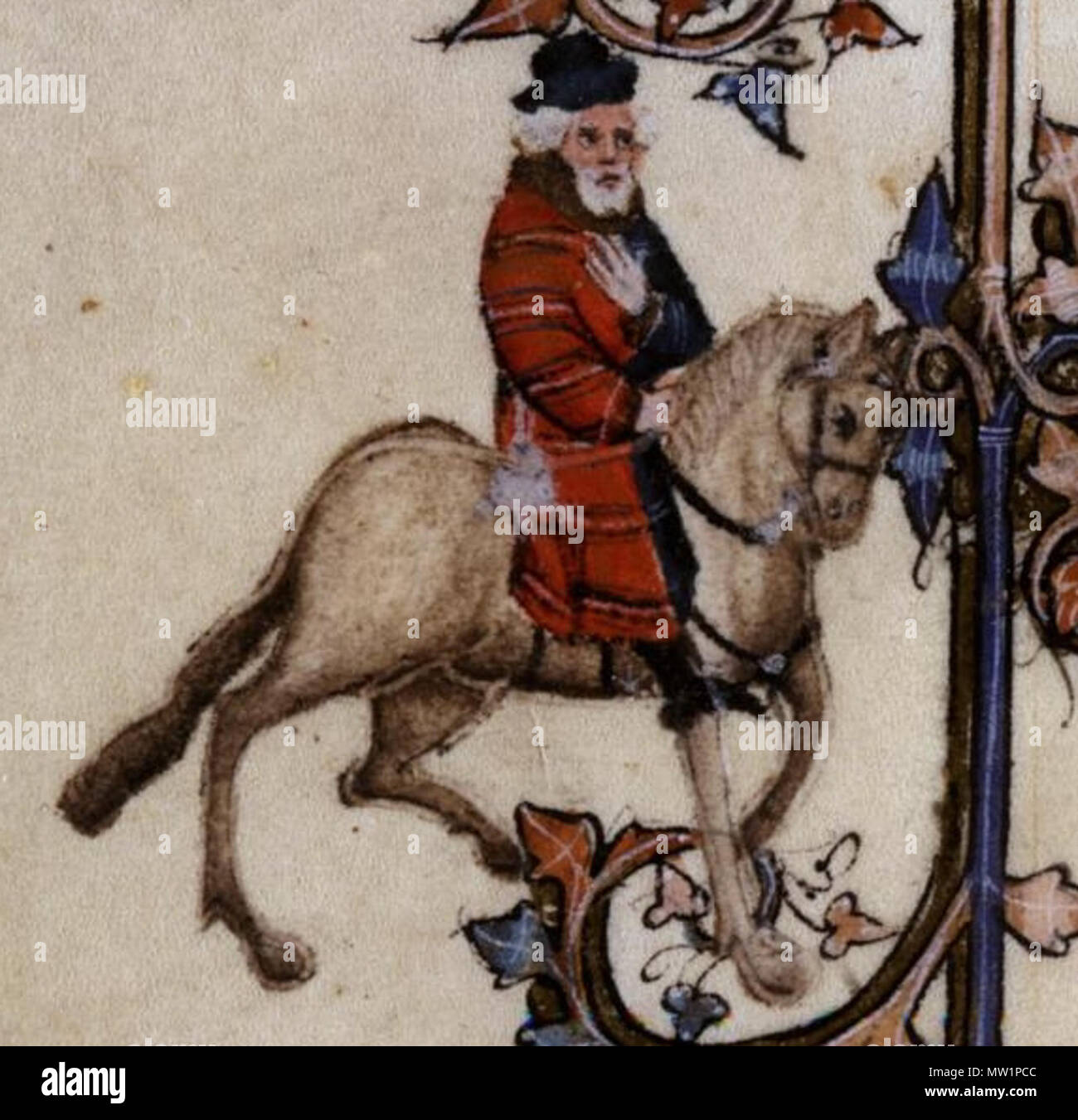 . Englisch: Die Franklin in der ellesmere Manuskript von Geoffrey Chaucer's Canterbury Tales. 12 Oktober 2013, 17:58:44. Anonym 595 Franklin - Ellesmere Chaucer Stockfoto