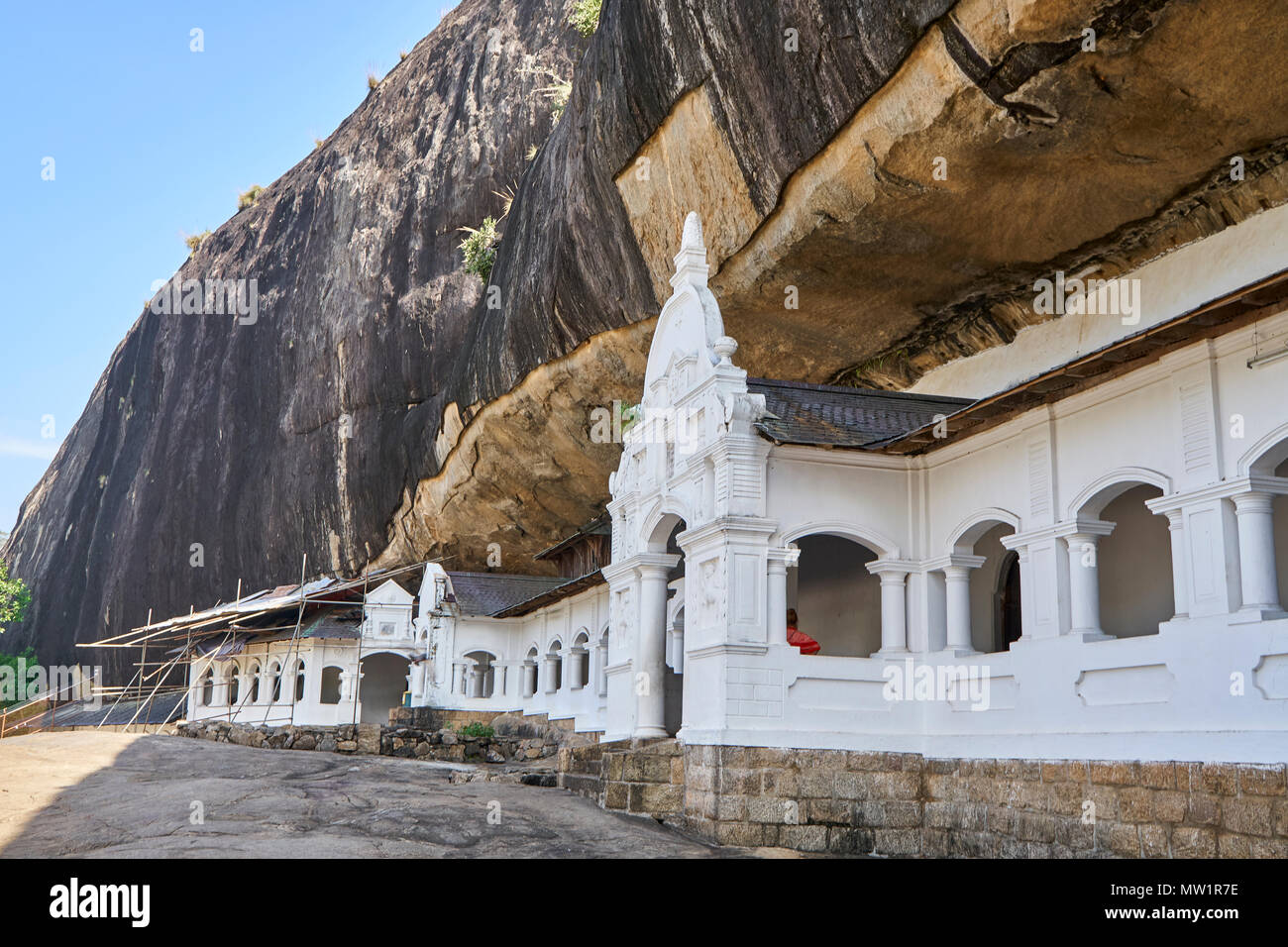 Außenansicht des Dambulla Cave Temple, Matale District, Sri Lanka Stockfoto