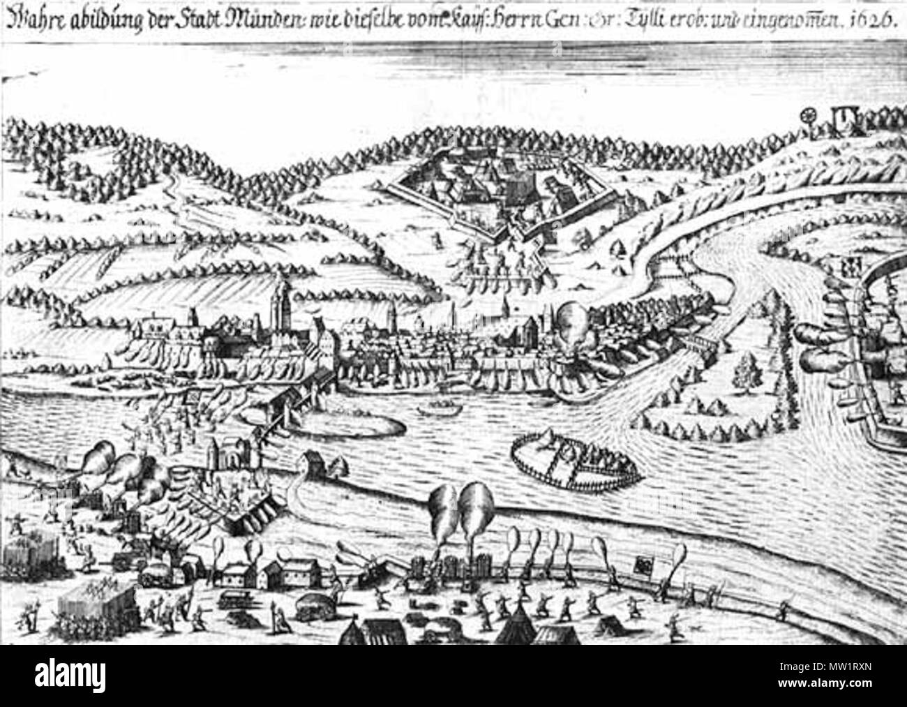 . Tillys Einnahme von Münden 1626. 2008. NN, Tillys Einnahme von Münden 1626 607 Tilly muenden 1626 Stockfoto
