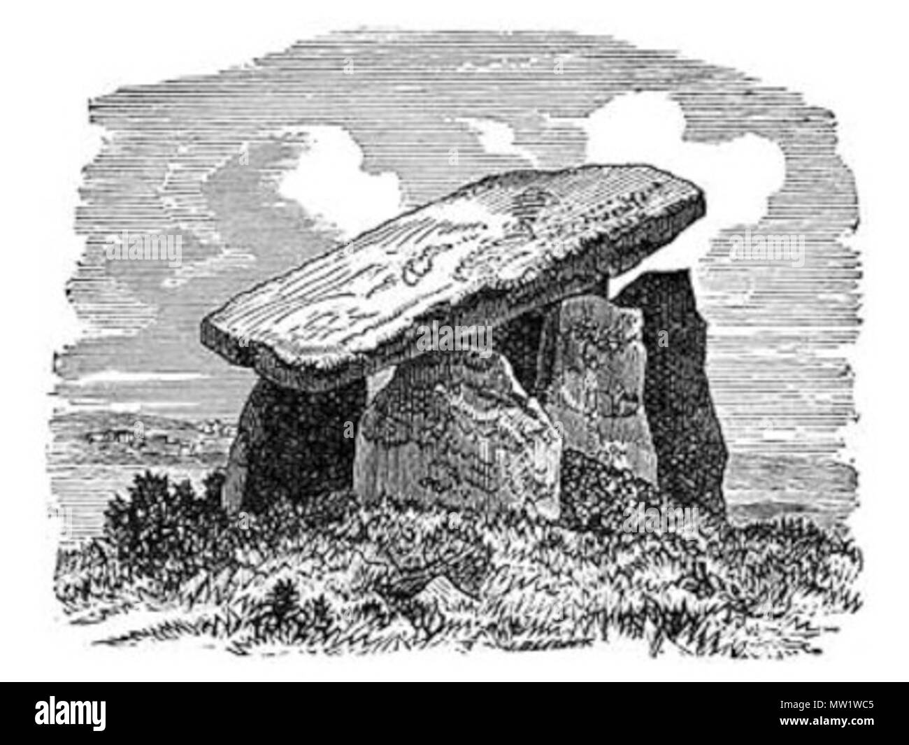 . Trethevy Quoit - eicklingen - Cornwall - UK. 1872. William Copeland Borlase (1848-1899) 614 Trethevyborlase 2 Stockfoto