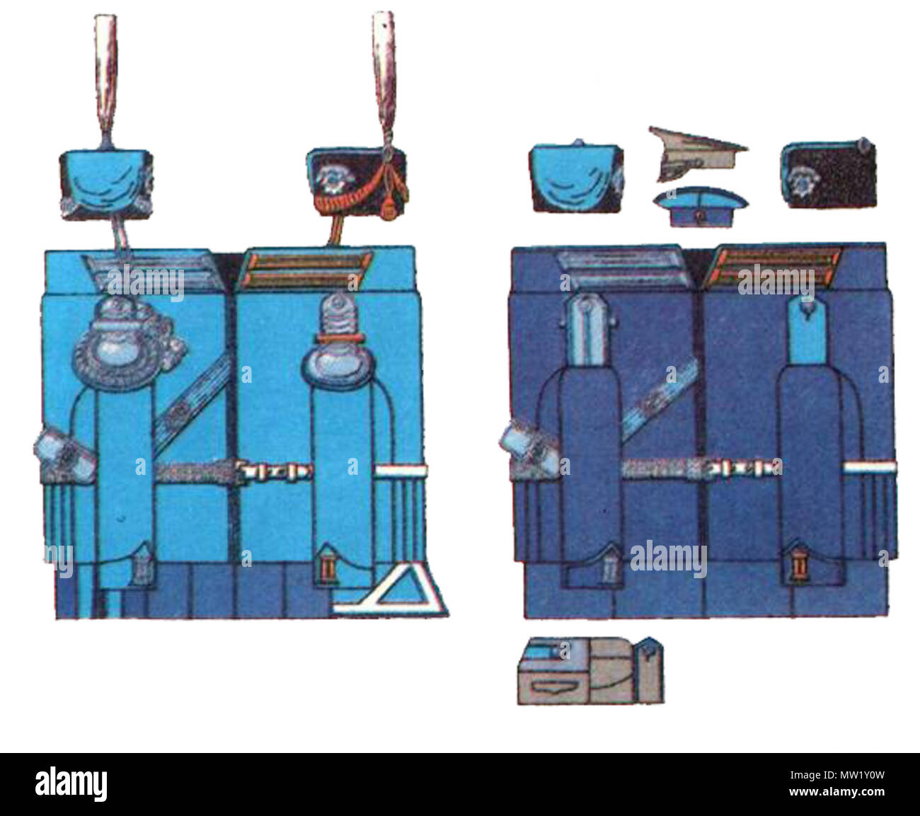 . Uniform der Atamansky Cossak Garde Regiment. 1910. Diese Datei fehlt, Informationen zum Autor. 619 Un-Ataman Cossak Guard Stockfoto