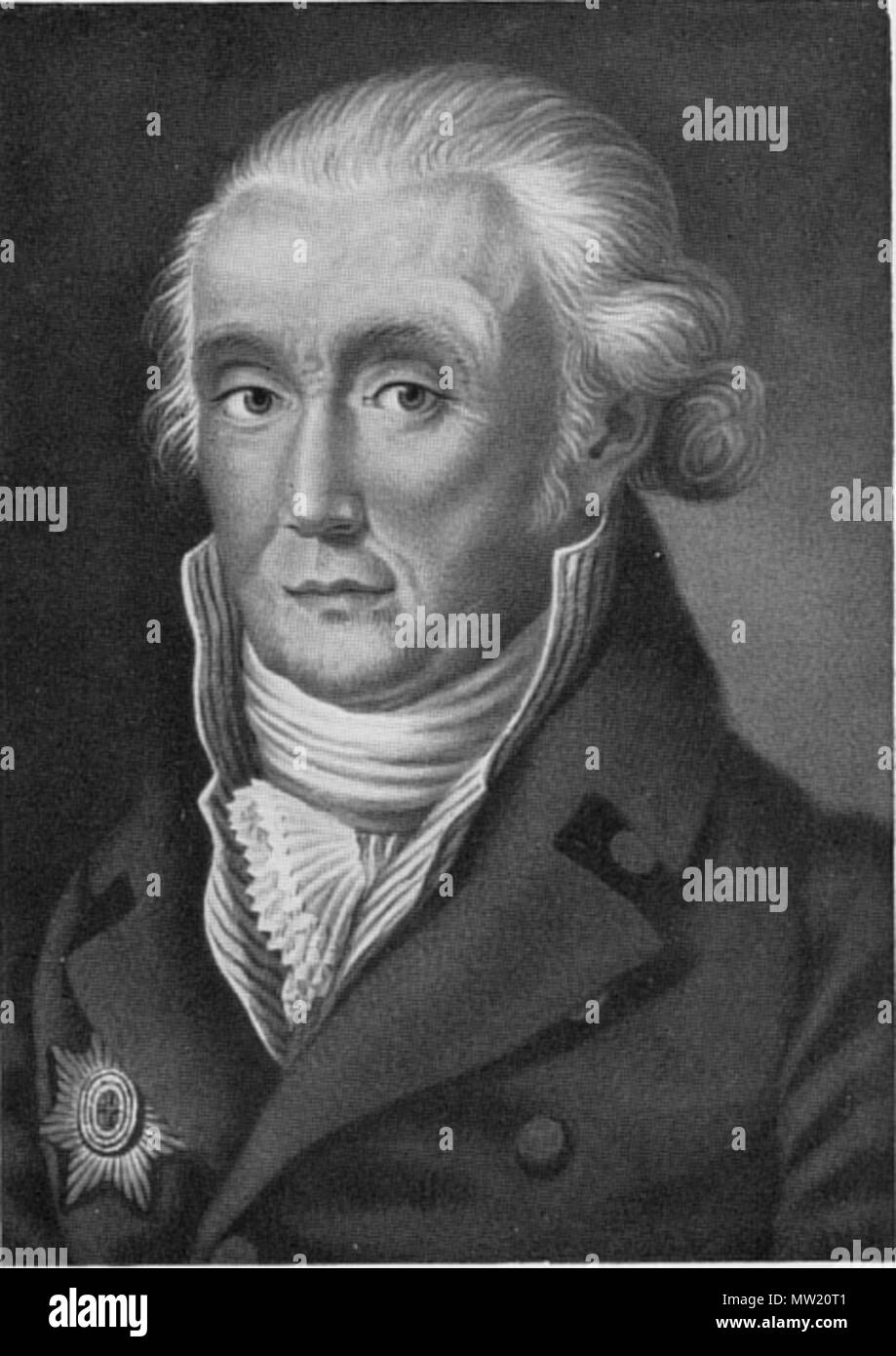 . English: Christian Gottlob von Voigt, Pastellgemälde Goethe - Nationalmuseum (1932). Unbekannt 636 ChristianGottlobVoigt Stockfoto