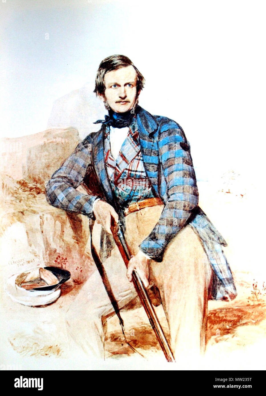 . Dies ist ein Aquarell von William Cornwallis Harris. 1845. O. Oakley 648 William Cornwallis Harris 00 Stockfoto