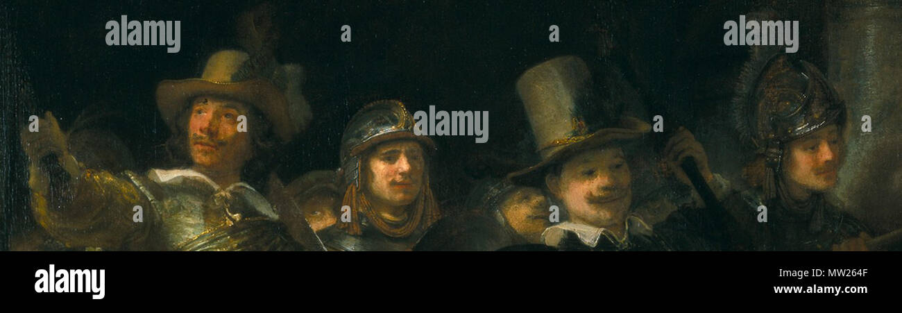 . Die Nachtwache. 21 November 2009, 14:07 (UTC). Die Nachtwache von Rembrandt.jpg: Rembrandt abgeleitete Arbeit: De bezige bij (Talk) 436 Nachtwacht achtergrond Stockfoto