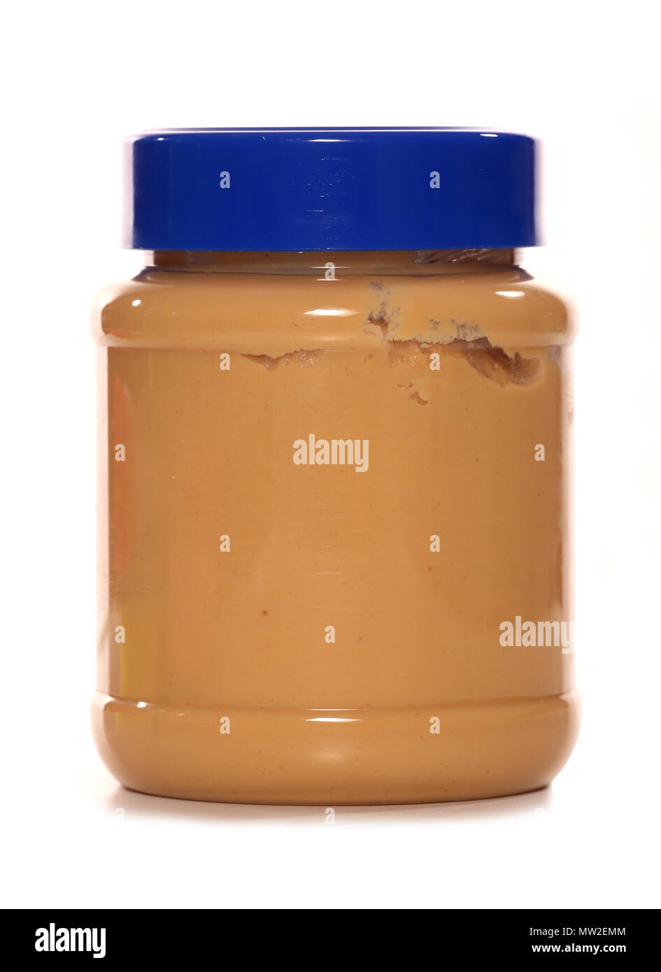 Erdnussbutter im Glas Ausschnitt Stockfoto
