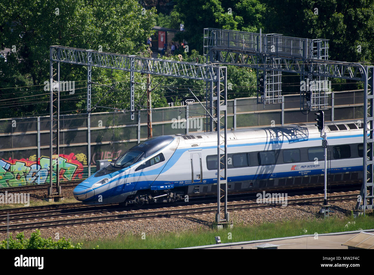 Hochgeschwindigkeitszug "Pendolino" in Danzig, Polen. 28.Mai 2018 © wojciech Strozyk/Alamy Stock Foto Stockfoto