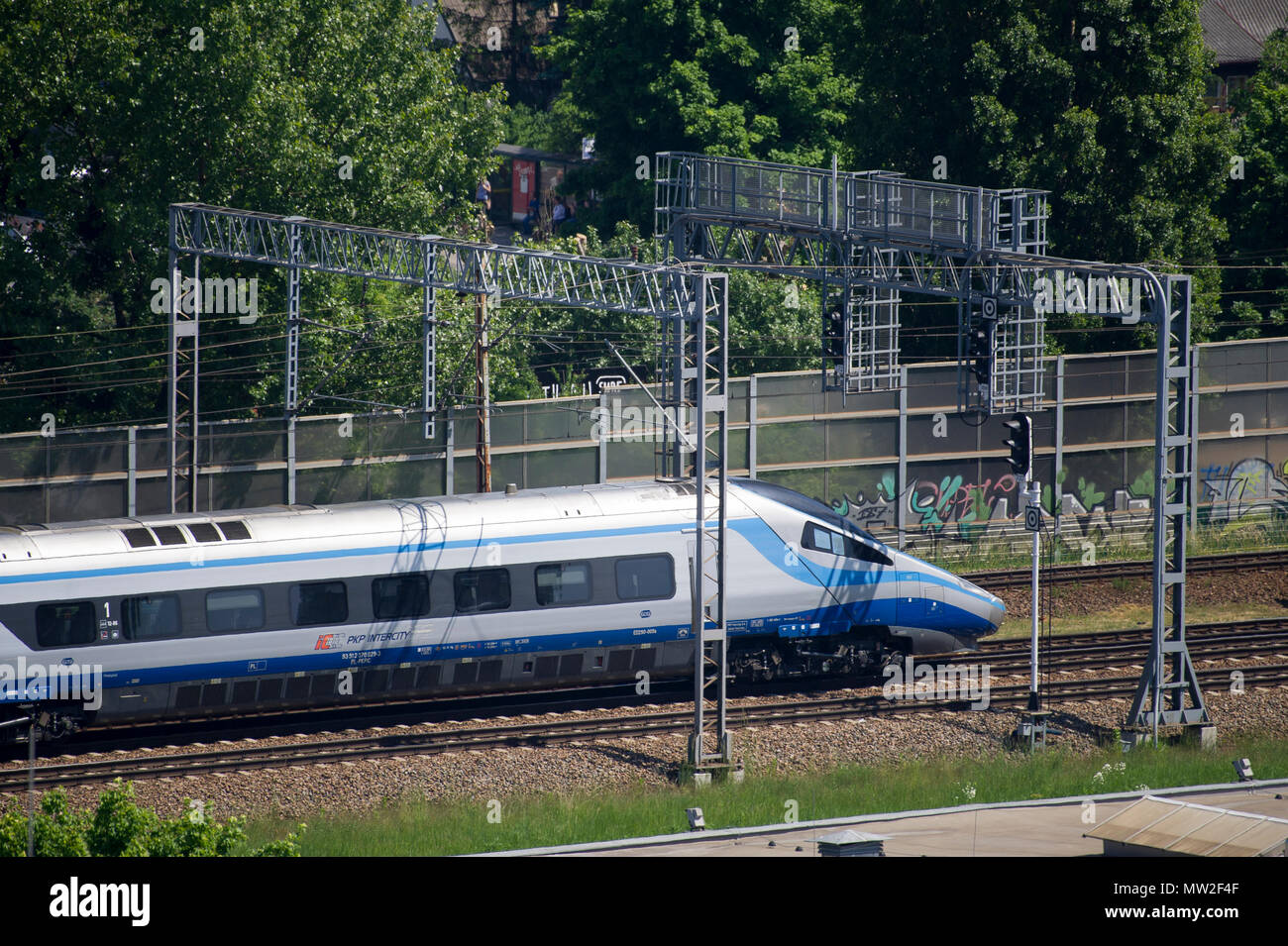 Hochgeschwindigkeitszug "Pendolino" in Danzig, Polen. 28.Mai 2018 © wojciech Strozyk/Alamy Stock Foto Stockfoto