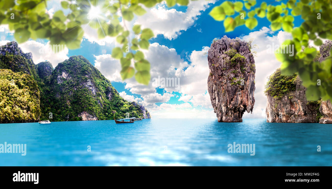 Landschaft Thailand ist und das Meer und Insel. Abenteuer und Reisen Konzept Stockfoto