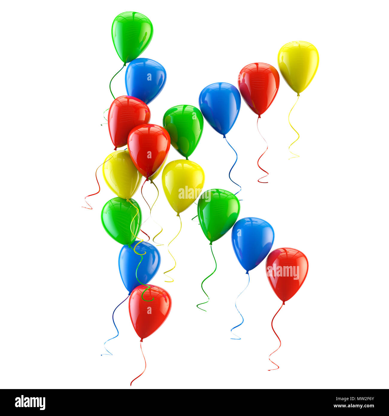 3DRendering. lustige Luftballons für Party und Feiern Stockfotografie