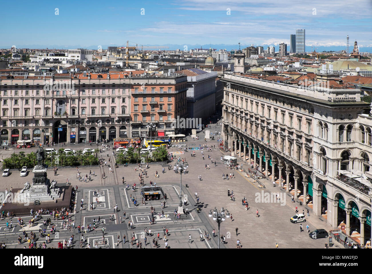 Italien, Lombardei, Mailand: Piazza del Duomo (Domplatz) Stockfoto