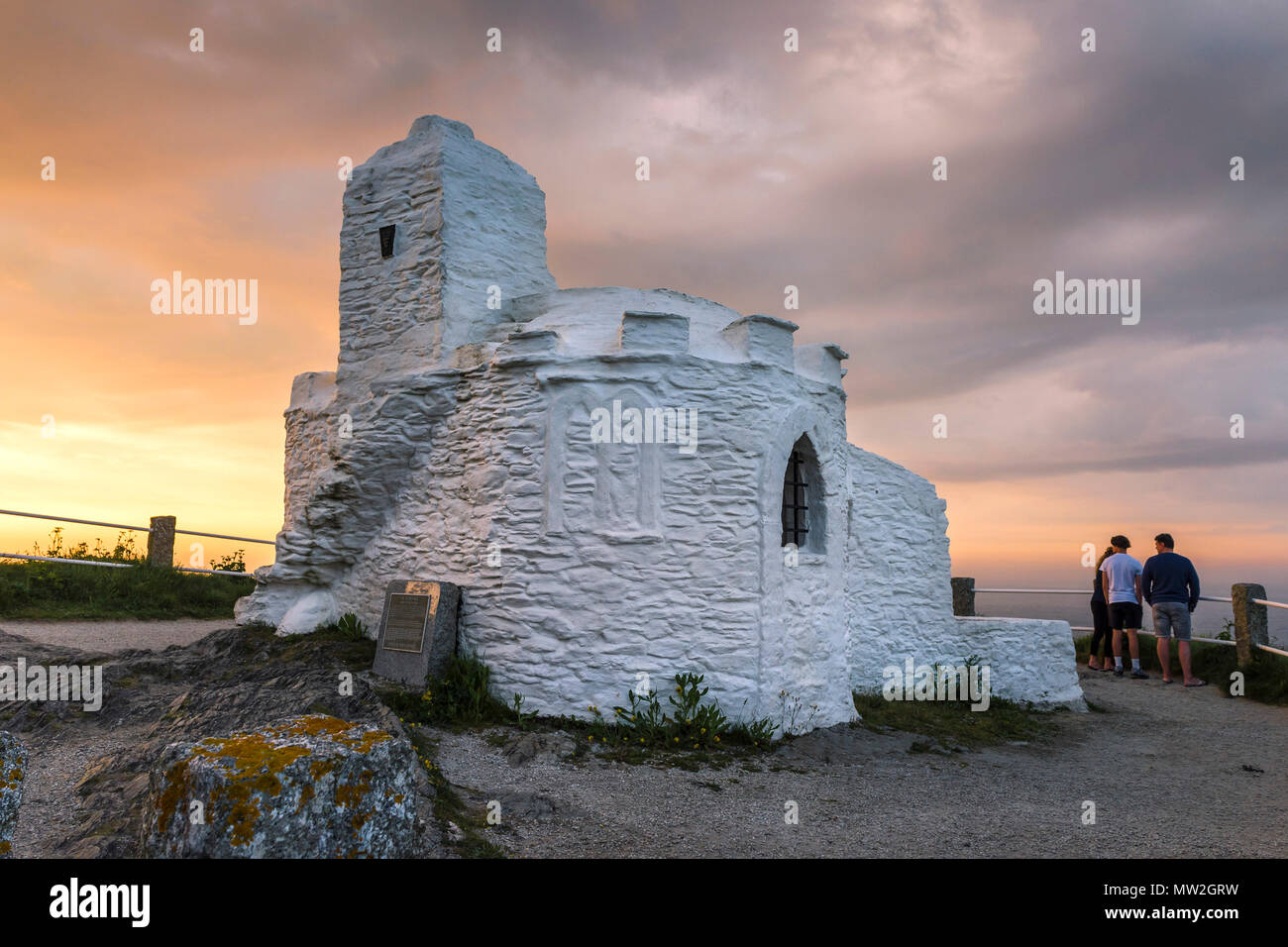 Die historische Huers Hütte in Newquay in Cornwall. Stockfoto