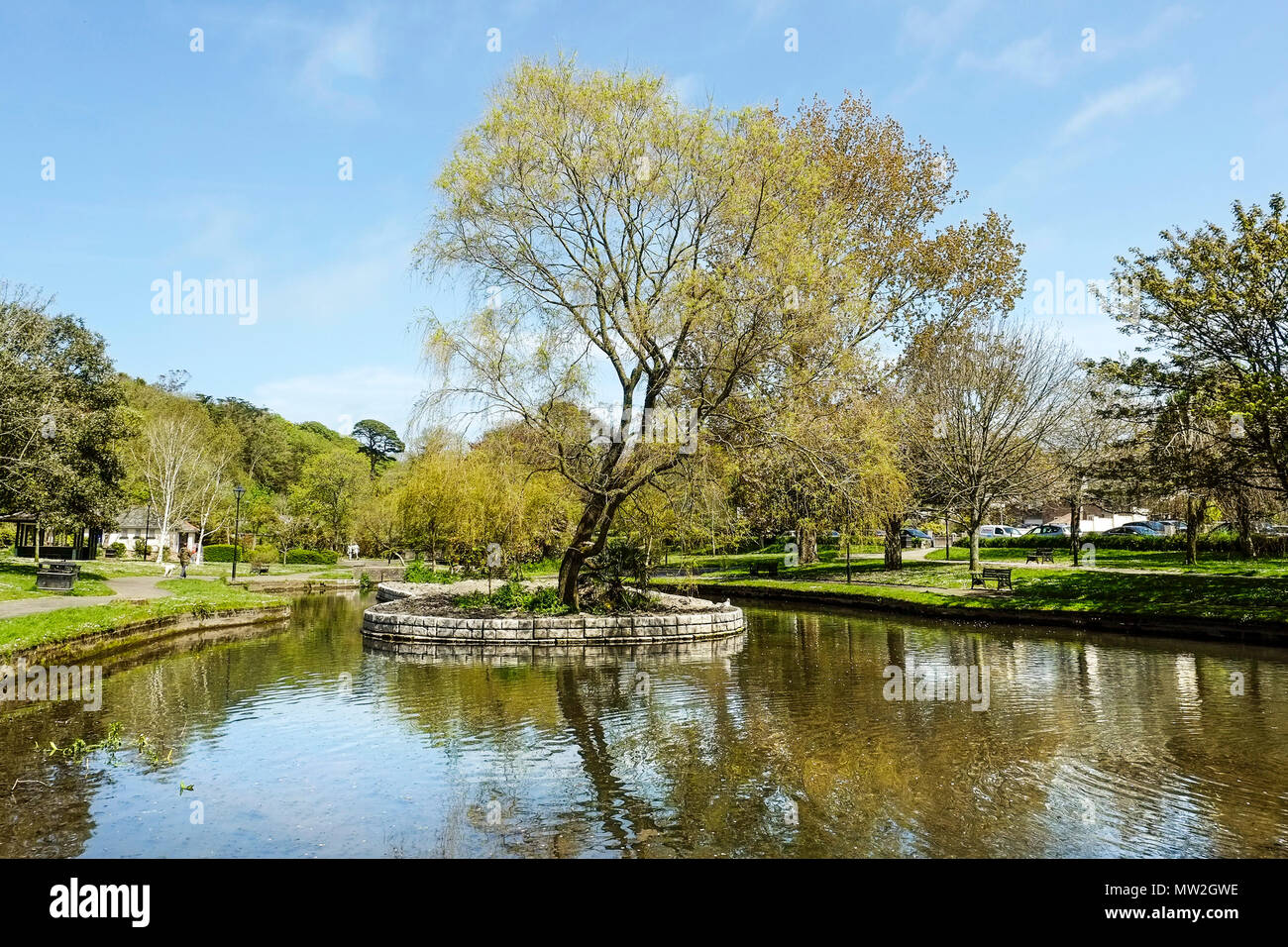 Trenance Park in Newquay Cornwall. Stockfoto