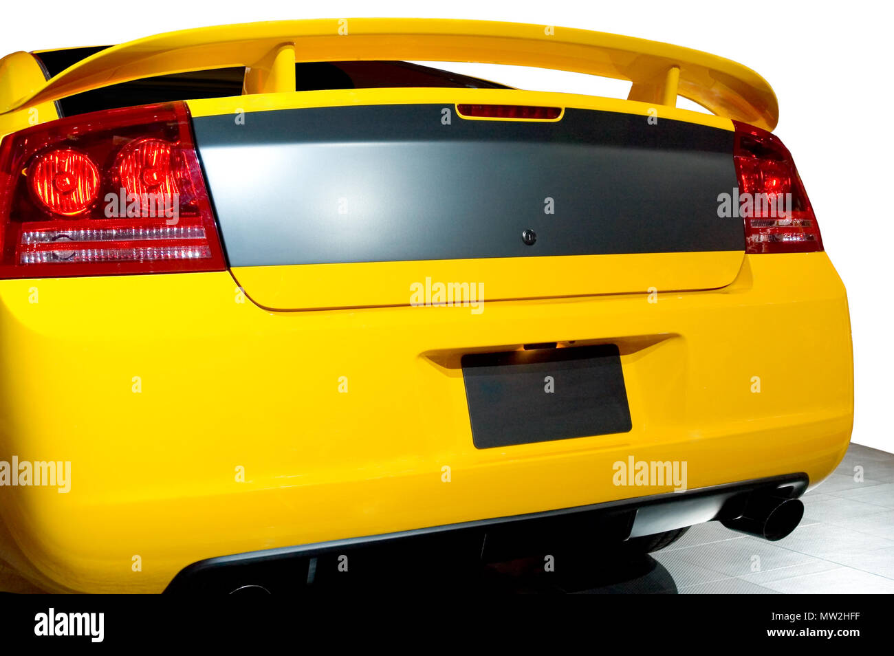 Heckspoiler eines Dodge Charger Super Bee. Stockfoto