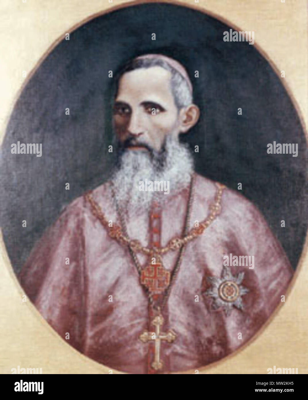 . English: Vincenzo Bracco, Lateinischer Patriarch von Jerusalem. 1866. Zeitgenössischer Maler 634 Vincenzo Bracco Jerusalem JS Stockfoto