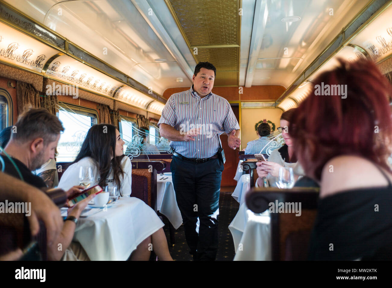 Indian Pacific rail Reise von Perth nach Sydney Australien. bild Neville Marriner Stockfoto