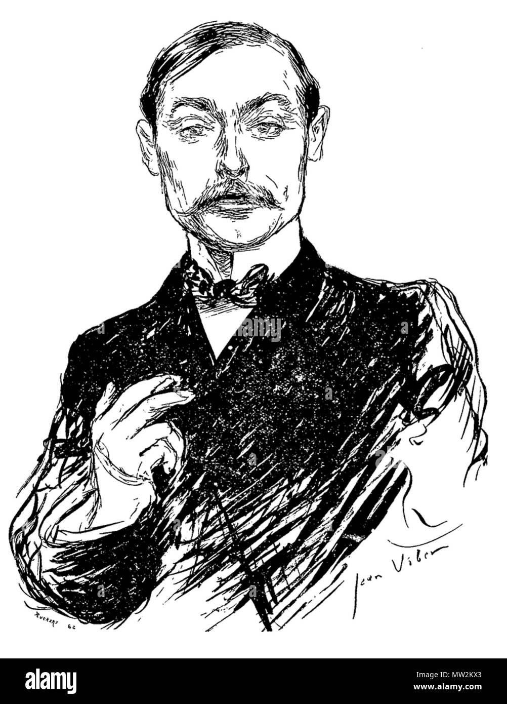 663 Édouard Ducoté von Jean Veber Stockfoto