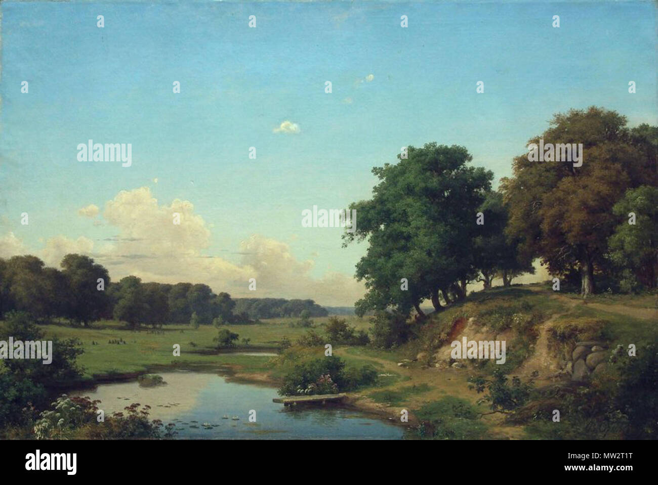 684 Пейзаж с прудиком 1880 Stockfoto