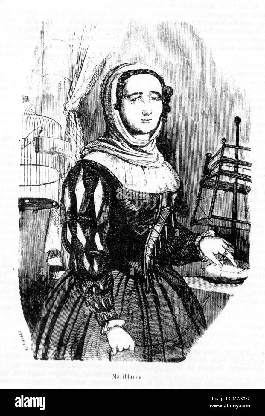 . Mariblanca. Auf 1859 veröffentlicht. Von Ildefonso Cibera (Unbekannt Datum der Geburt oder Tod - Aktiv auf dem XIX Jahrhundert) 376 Los Monfies de Las Alpujarras Abbildung: Pag 264 eingraviert Stockfoto