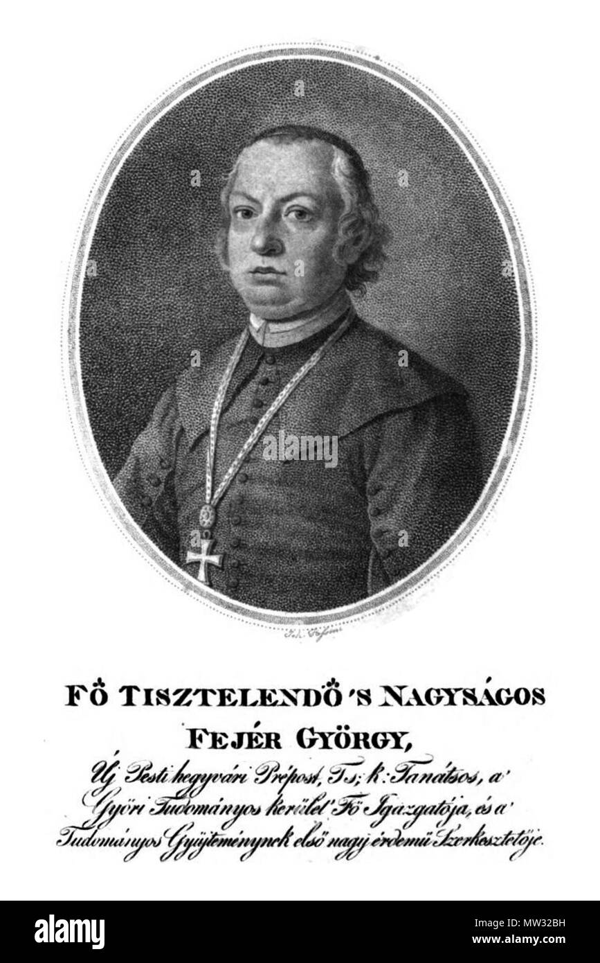 204 Fejer, György (1766-1851), 1820 Stockfoto