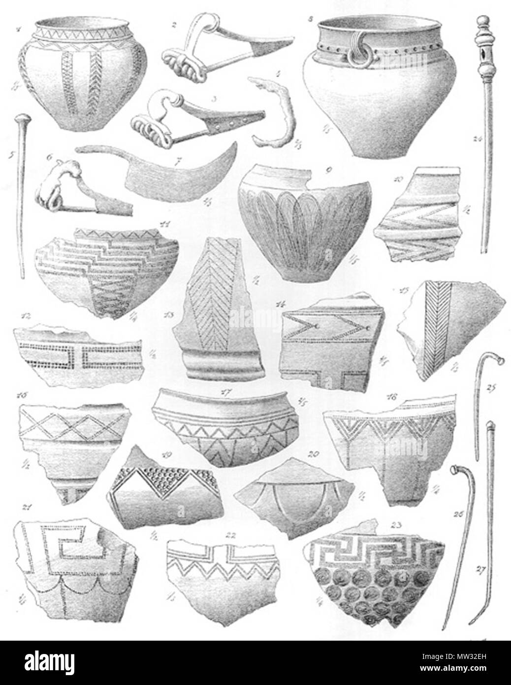 55 Archeologie - Pičhora Dobřichov Stockfoto