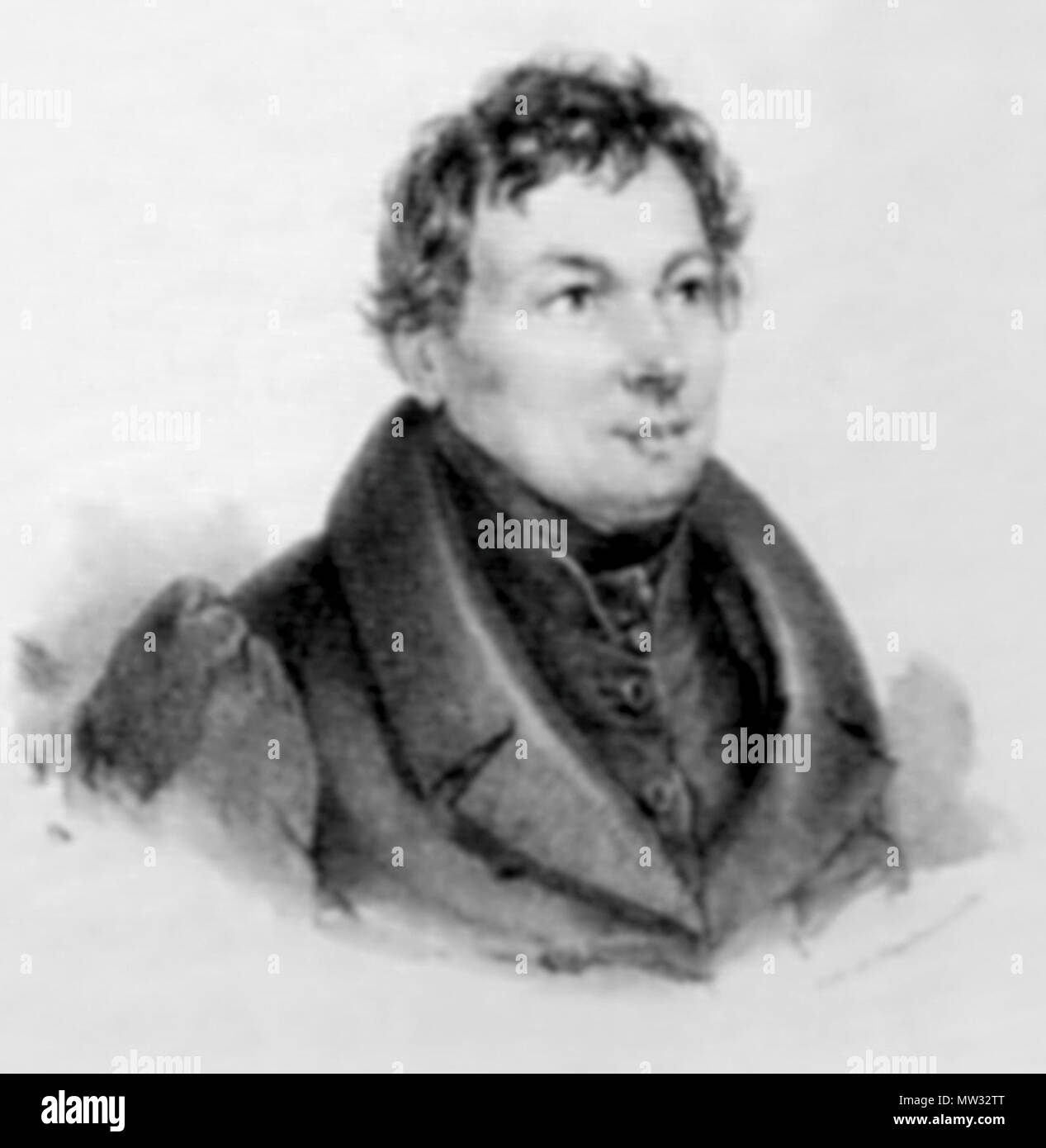 . Heinrich Schreiber (1793-1872) Augustinermuseum Freiburg Dp 1471 c. 1830. Unbekannter Kreidelithograph 270 Heinrich Schreiber Freiburg-MJ Stockfoto