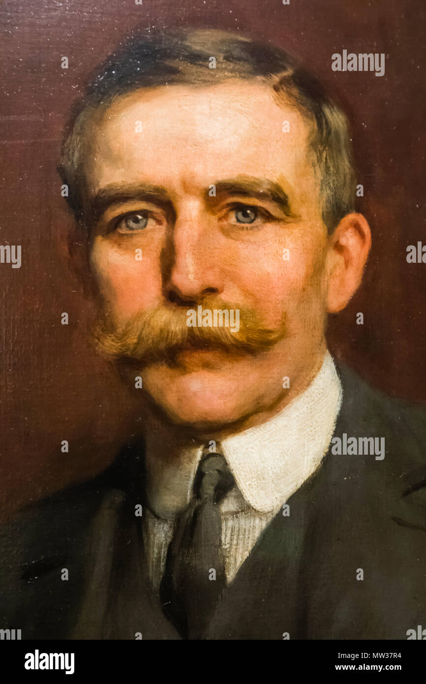 England, London, der Wellcome Collection, Portrait von Henry Solomon Wellcome von Hugh Goldwin Riviere datiert 1906 Stockfoto