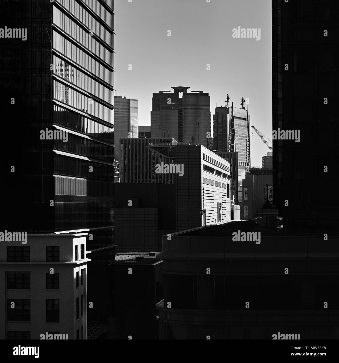 Wolkenkratzer auf einer sonnigen Frühling Nachmittag, Tokio, Japan Stockfoto