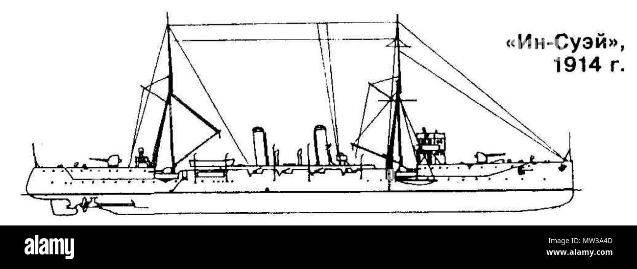 . Русский: Схема крейсера' Ин - Суэй'. 20 в. Unbekannt 657 YingSwei 3 Stockfoto